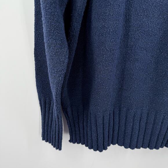 PERUVIAN CONNECTION Turtleneck Sweater SZ Large Navy Blue Pima Cotton Blend Peru - Picture 5 of 11